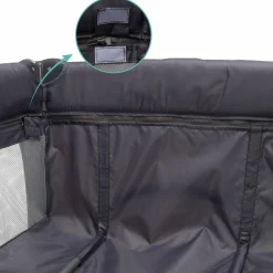 Reisebett Capri ab Geburt - 15 kg mit verstellbarem Einhang, 2 Räder, Einstieg, Wickelauflage, Windelablage, Mobile & Tragetasche - Dunkelgrau - Kollektion 2025