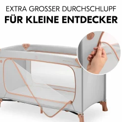 Reisebett Dream N Play Plus (mit seitlichem Einstieg) - Dusty Cork