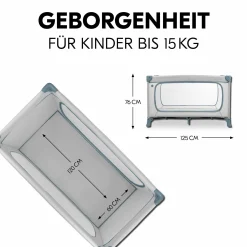 Reisebett Dream N Play Plus (mit seitlichem Einstieg) - Dusty Blue