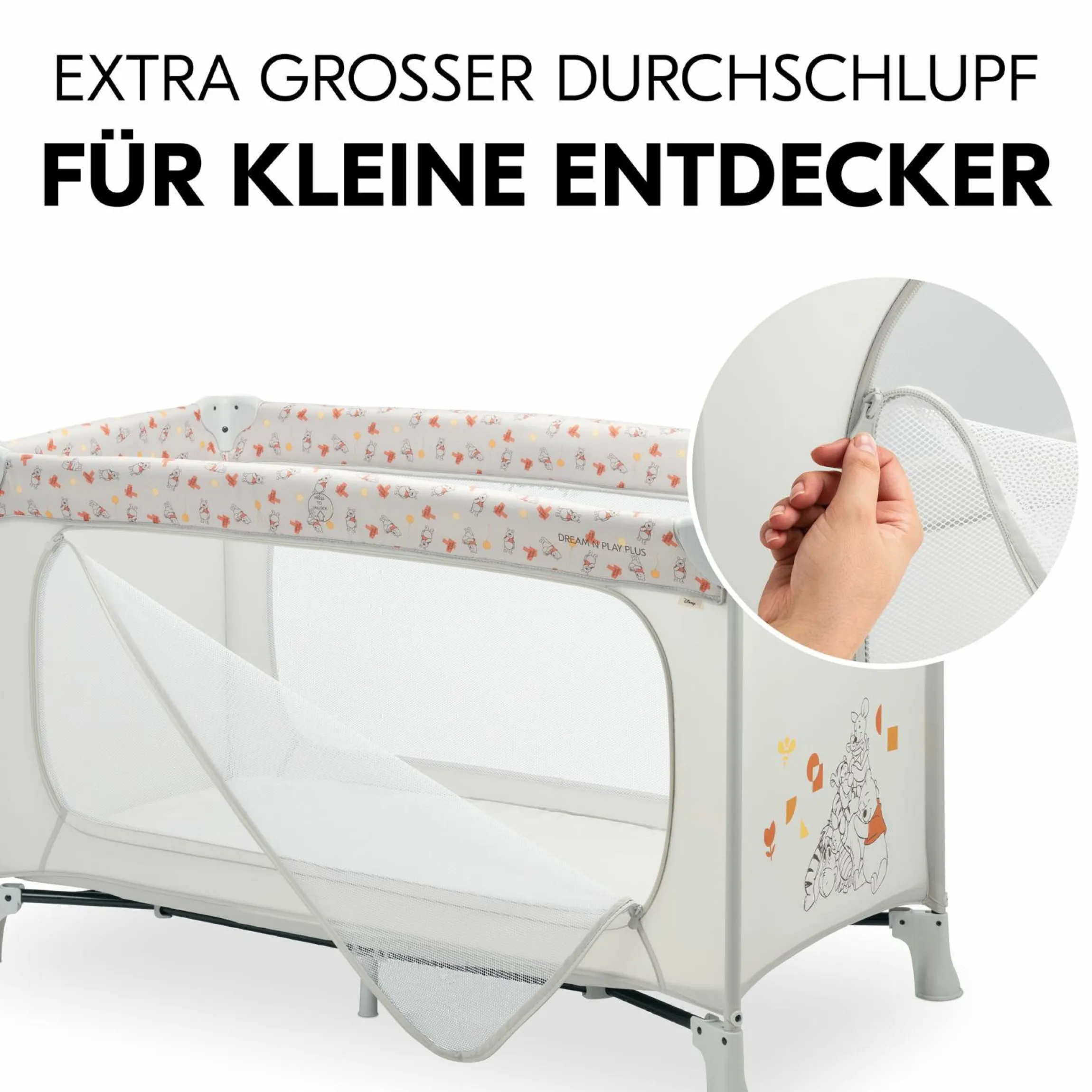 Reisebett Dream N Play Plus - Pooh Friends - Beige