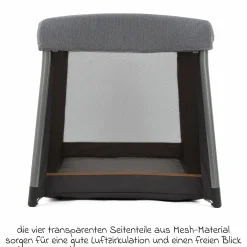 Reisebett FoldLite ab Geburt - 3 Jahre nur 6,78 kg leicht inkl. Transporttasche - Shadow - Kollektion 2025