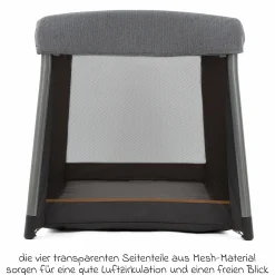Reisebett FoldLite ab Geburt - 3 Jahre nur 6,78 kg leicht inkl. Transporttasche & Insektenschutz - Shadow - Kollektion 2025
