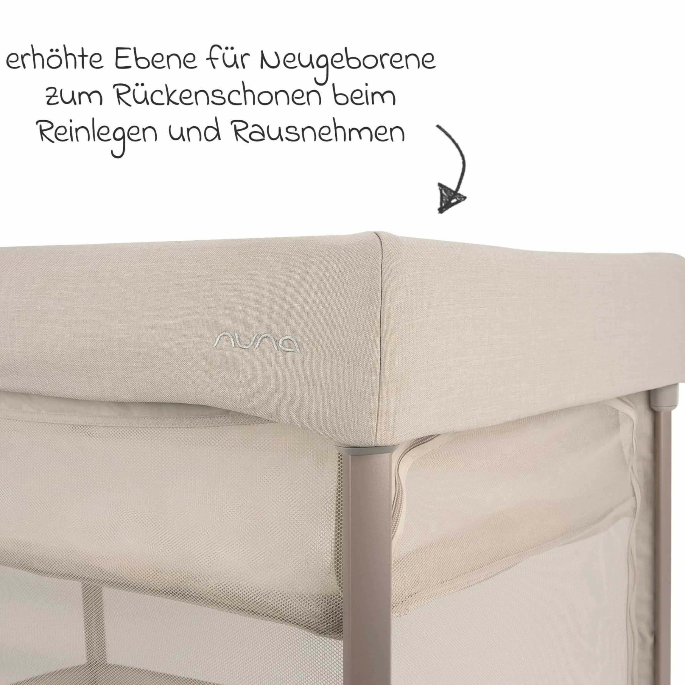 Reisebett PAAL ab Geburt - 15 kg klappbar inkl. Matratze, Tragetasche & Insektenschutz - Biscotti - Kollektion 2025