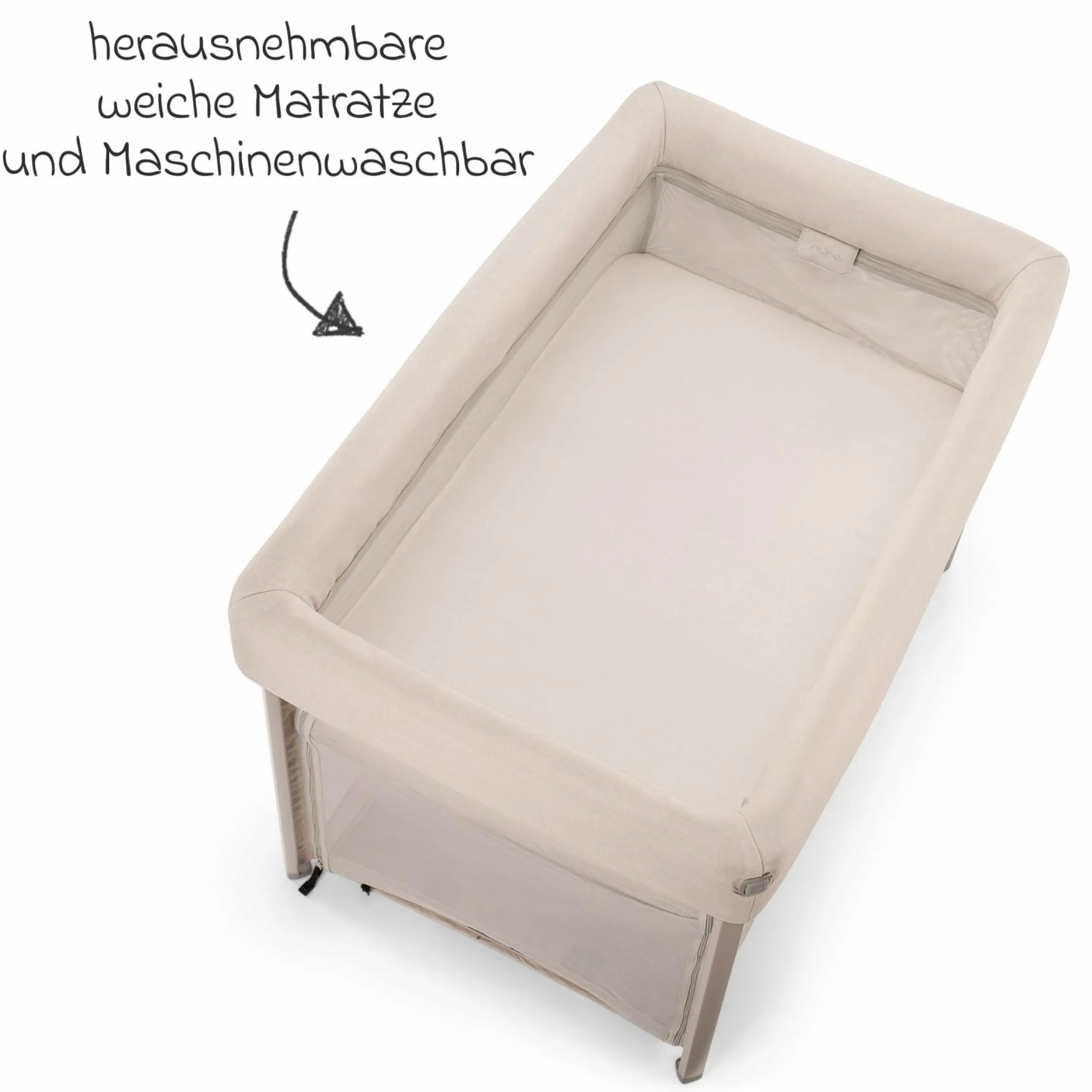 Reisebett PAAL ab Geburt - 15 kg klappbar inkl. Matratze, Tragetasche & Insektenschutz - Biscotti - Kollektion 2025
