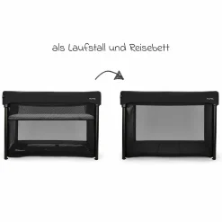 Reisebett PAAL ab Geburt - 15 kg klappbar inkl. Matratze, Tragetasche & Insektenschutz - Caviar - Kollektion 2025