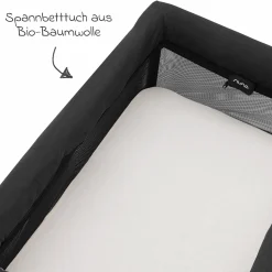 Reisebett PAAL ab Geburt - 15 kg klappbar inkl. Matratze, Tragetasche & Insektenschutz - Caviar - Kollektion 2025
