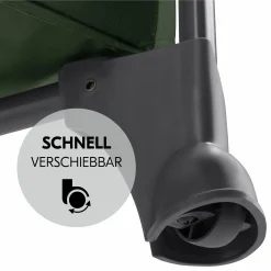 Reisebett Play N Relax Center mit Wickelauflage, höhenverstellbar und seitlichem Einstieg - Dark Green