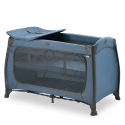 Reisebett Play N Relax Center mit Wickelauflage, höhenverstellbar und seitlichem Einstieg - Dark Blue