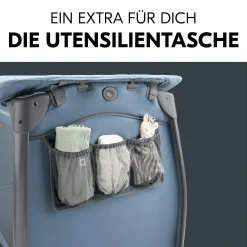 Reisebett Play N Relax Center mit Wickelauflage, höhenverstellbar und seitlichem Einstieg - Dark Blue