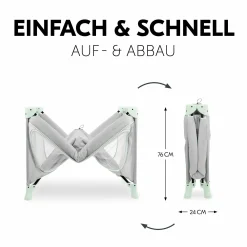 Reisebett Set Dream N Play Plus inkl. Alvi Reisebett-Matratze & Insektenschutz - Dusty Mint