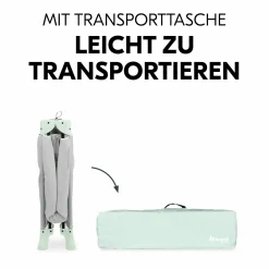 Reisebett Set Dream N Play Plus inkl. Alvi Reisebett-Matratze & Insektenschutz - Dusty Mint