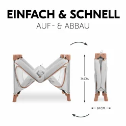 Reisebett Set Dream N Play Plus inkl. Alvi Reisebett-Matratze & Insektenschutz - Dusty Cork