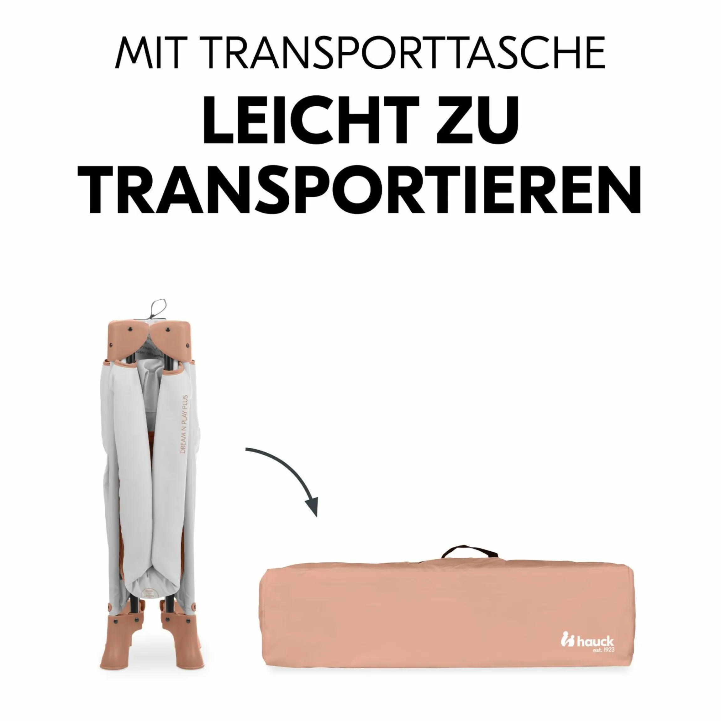 Reisebett Set Dream N Play Plus inkl. Alvi Reisebett-Matratze & Insektenschutz - Dusty Cork