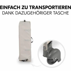 Reisebett Set Dream`n Play Go inkl. Alvi Reisebett-Matratze & Insektenschutz - Disney - Pooh Rainbow Beige