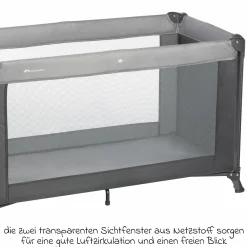Reisebett Set Soft Dreams ab Geburt bis 15 kg mit Alvi Reisebett-Matratze, Insektenschutz & Transporttasche - Tinted Graphite