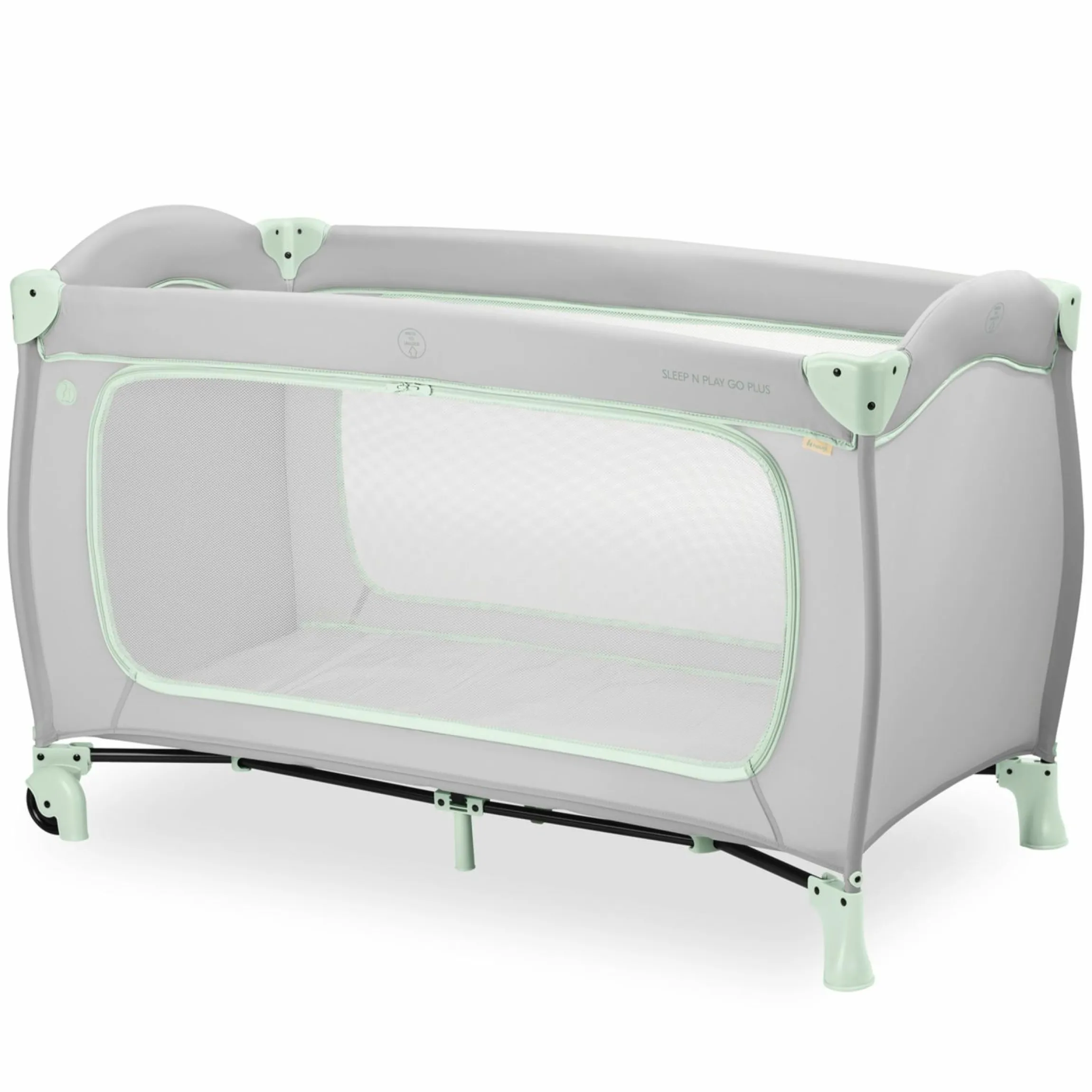 Reisebett Sleep N Play Go Plus (mit Rollen und seitlichem Einstieg) - Dusty Mint
