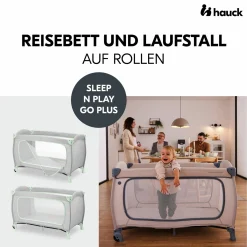 Reisebett Sleep N Play Go Plus (mit Rollen und seitlichem Einstieg) - Dusty Mint