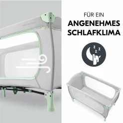Reisebett Sleep N Play Go Plus (mit Rollen und seitlichem Einstieg) - Dusty Mint