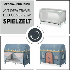 Reisebett Sleep N Play Go Plus (mit Rollen und seitlichem Einstieg) - Dusty Mint