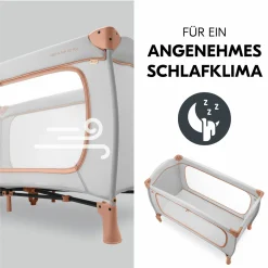 Reisebett Sleep N Play Go Plus (mit Rollen und seitlichem Einstieg) - Dusty Cork