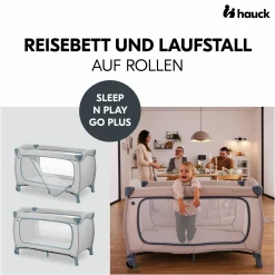 Reisebett Sleep N Play Go Plus (mit Rollen und seitlichem Einstieg) - Dusty Blue