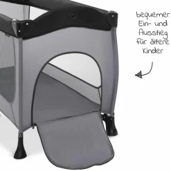 Reisebett Sleep'n Play Center mit Wickelauflage, höhenverstellbar, Rollen & seitlichem Einstieg - Disney - Mickey Mouse Grey
