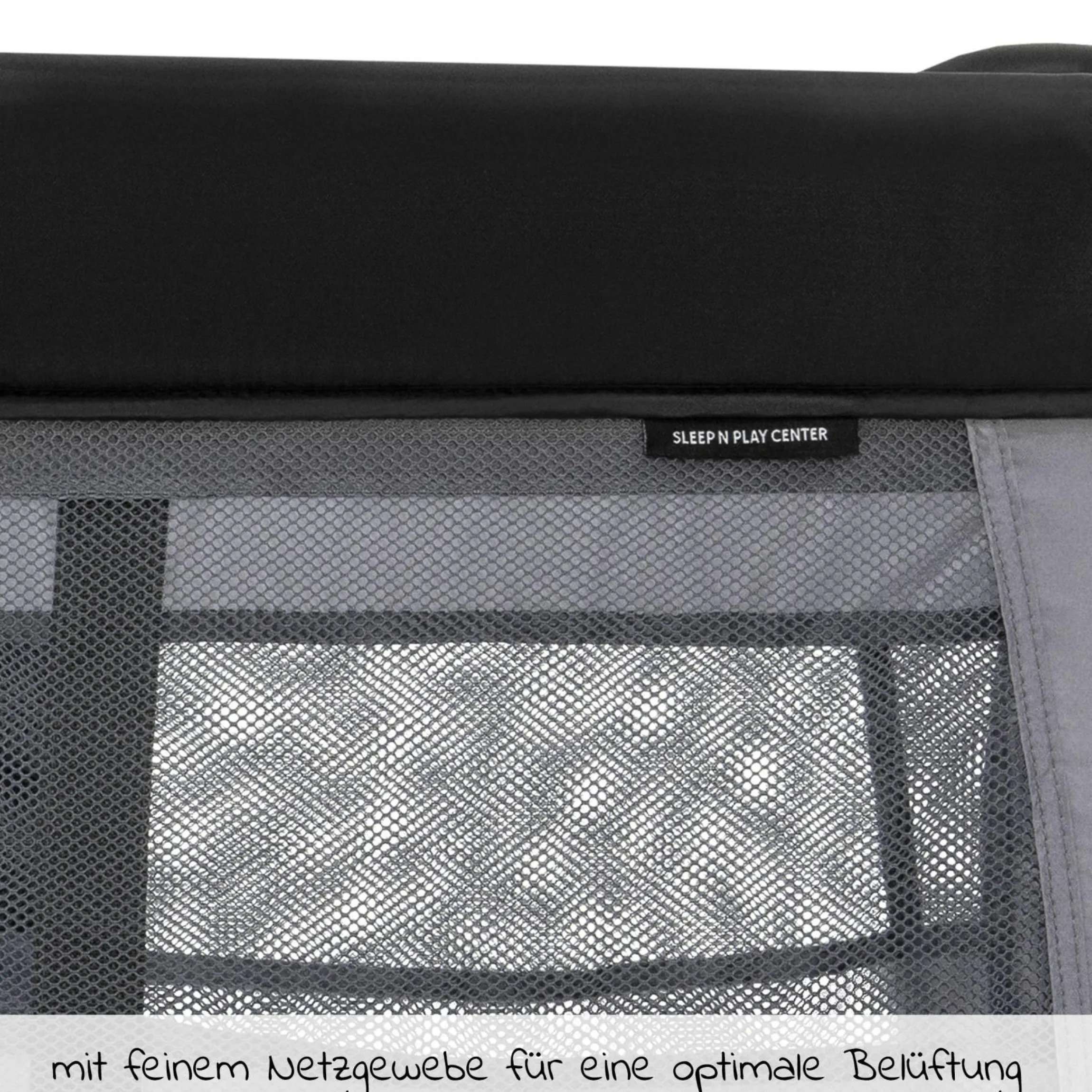 Reisebett Sleep'n Play Center mit Wickelauflage, höhenverstellbar, Rollen & seitlichem Einstieg - Disney - Mickey Mouse Grey