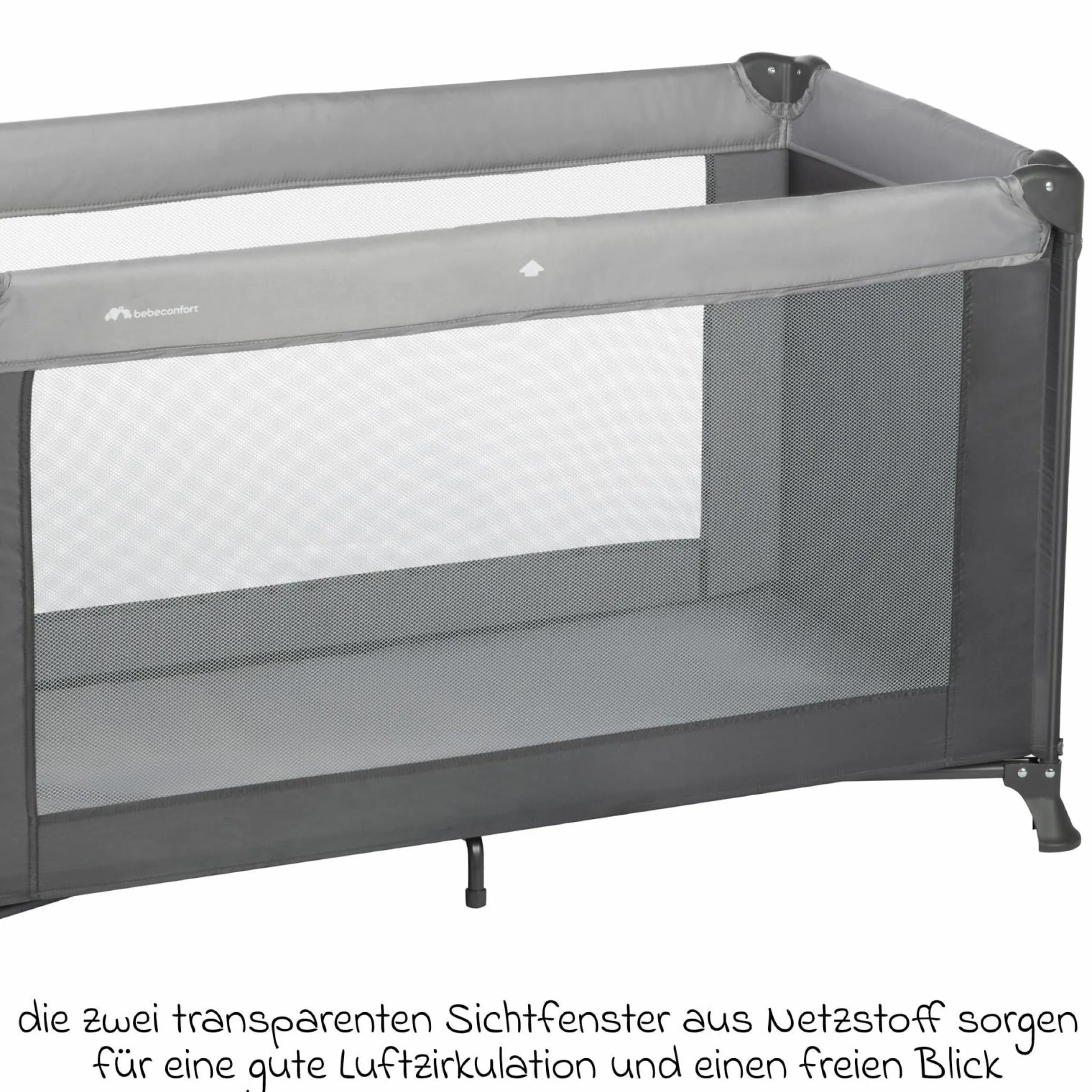 Reisebett Soft Dreams ab Geburt bis 15 kg mit Matratze inkl. Transporttasche - Tinted Graphite