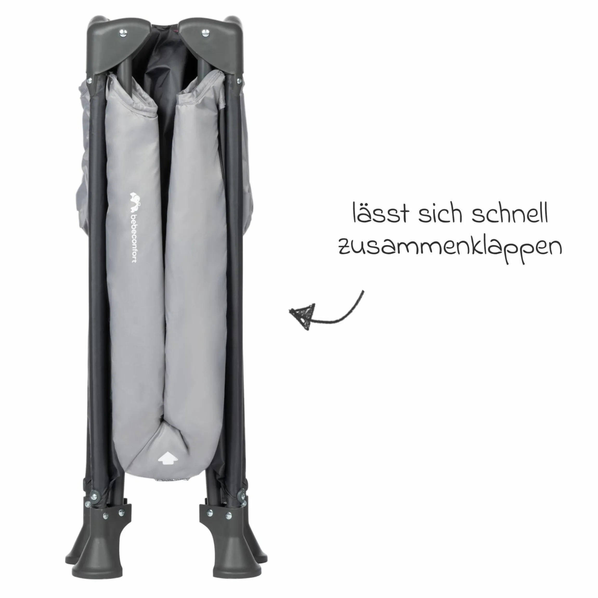 Reisebett Soft Dreams ab Geburt bis 15 kg mit Matratze inkl. Transporttasche - Tinted Graphite