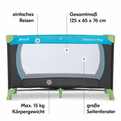 Reisebett Sparset - Dream N Play inkl. Alvi Reisebett-Matratze + Insektenschutz + Buch 