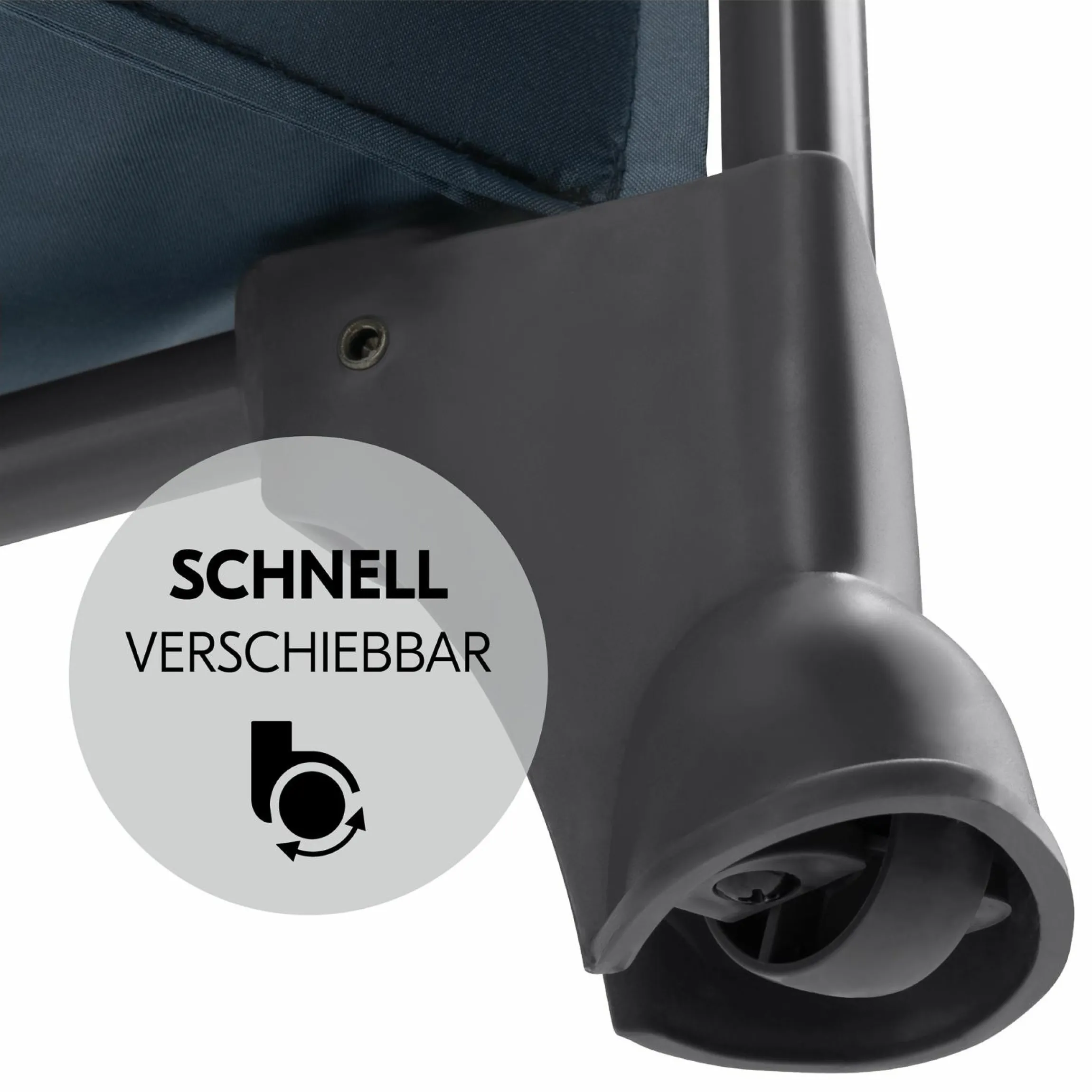 Reisebett Sparset Play N Relax Center inkl. Komfort Matratze, Einhang, Wickelauflage & Moskitonetz - Dark Blue