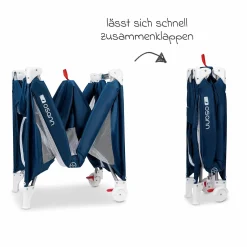 Reisebett Travel mit seitlichem Einstieg inkl. Transportasche 120 x 60 cm - Royal Blau