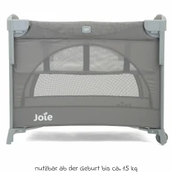 Reisebett und Beistellbett Kubbie Sleep ab Geburt-15 kg inkl. Matratze, Transporttasche & Gurtsystem - Foggy Gray - Kollektion 2025