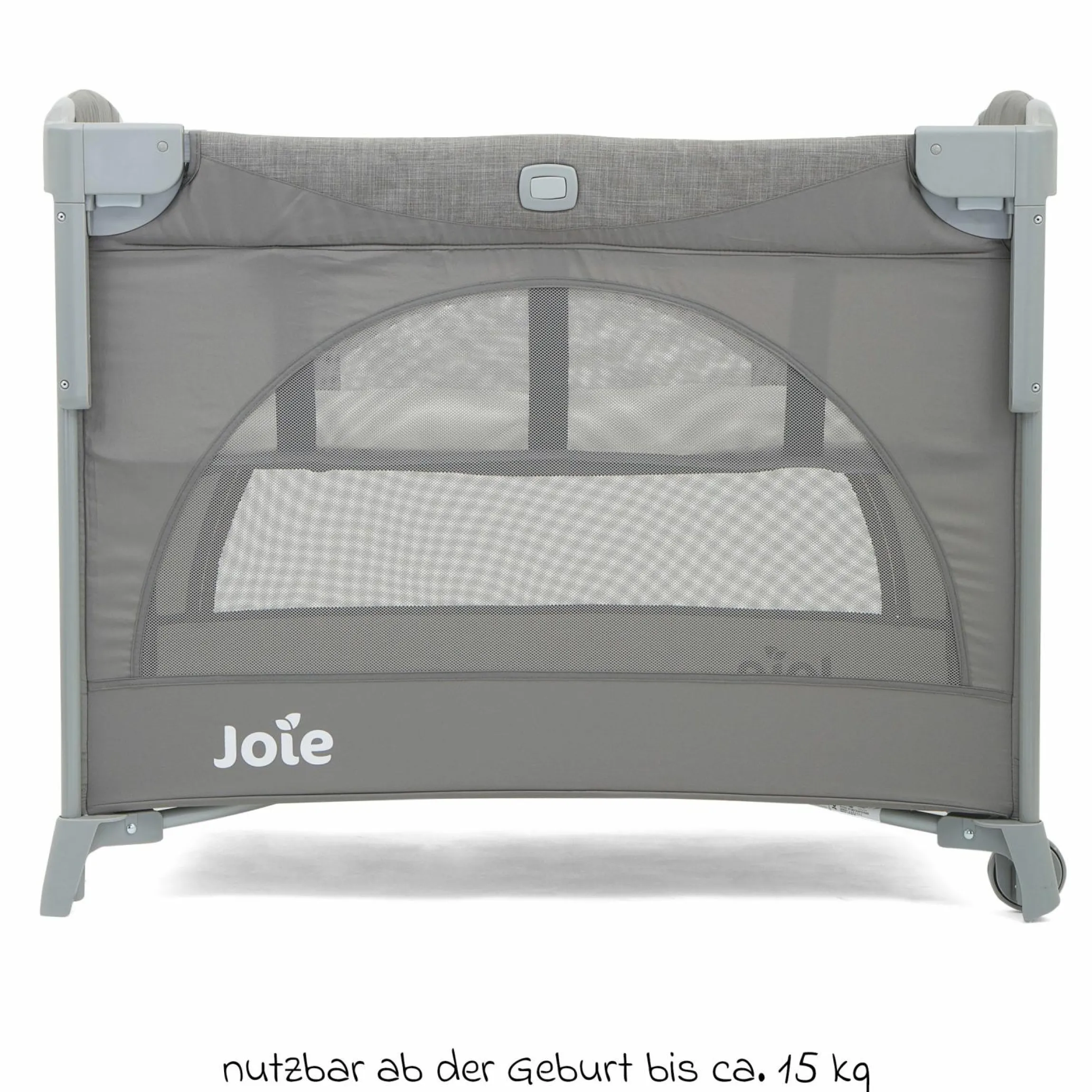 Reisebett und Beistellbett Kubbie Sleep ab Geburt-15 kg inkl. Matratze, Transporttasche & Gurtsystem - Foggy Gray - Kollektion 2025
