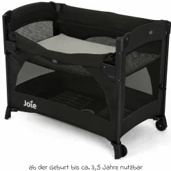 Reisebett und Beistellbett Kubbie Sleep ab Geburt-15 kg inkl. Matratze, Transporttasche & Gurtsystem - Shale - Kollektion 2025