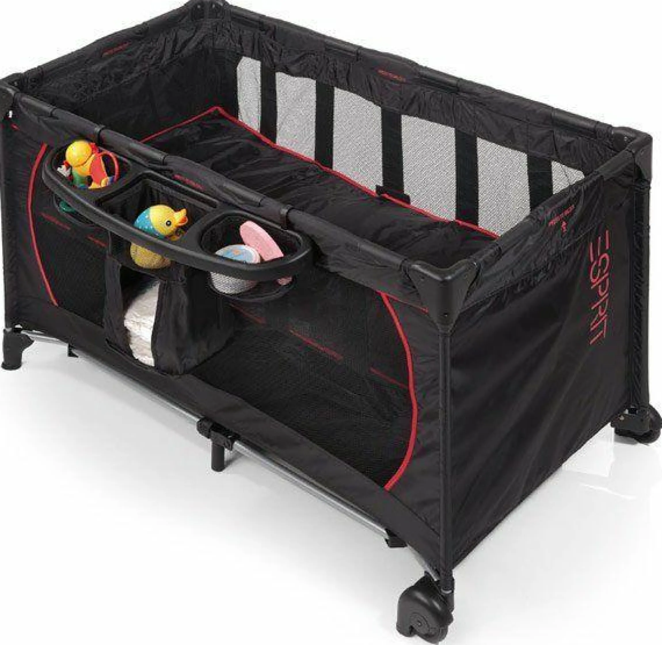 Reisebett-Einhang & Pflegebox - Basic Black