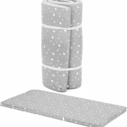Reisebett-Rollmatratze 120 x 60 cm - Sterne Grau