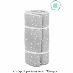 Reisebett-Rollmatratze 120 x 60 cm - Sterne Grau