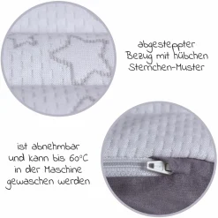 Reisebett-Rollmatratze inkl. Aufbewahrungstasche 60 x 120 cm - Sternchen