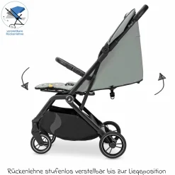 Reisebuggy & Sportwagen Boogy 2 bis 22 kg belastbar nur 7,5 kg mit Liegeposition & Regenschutz - Holiday