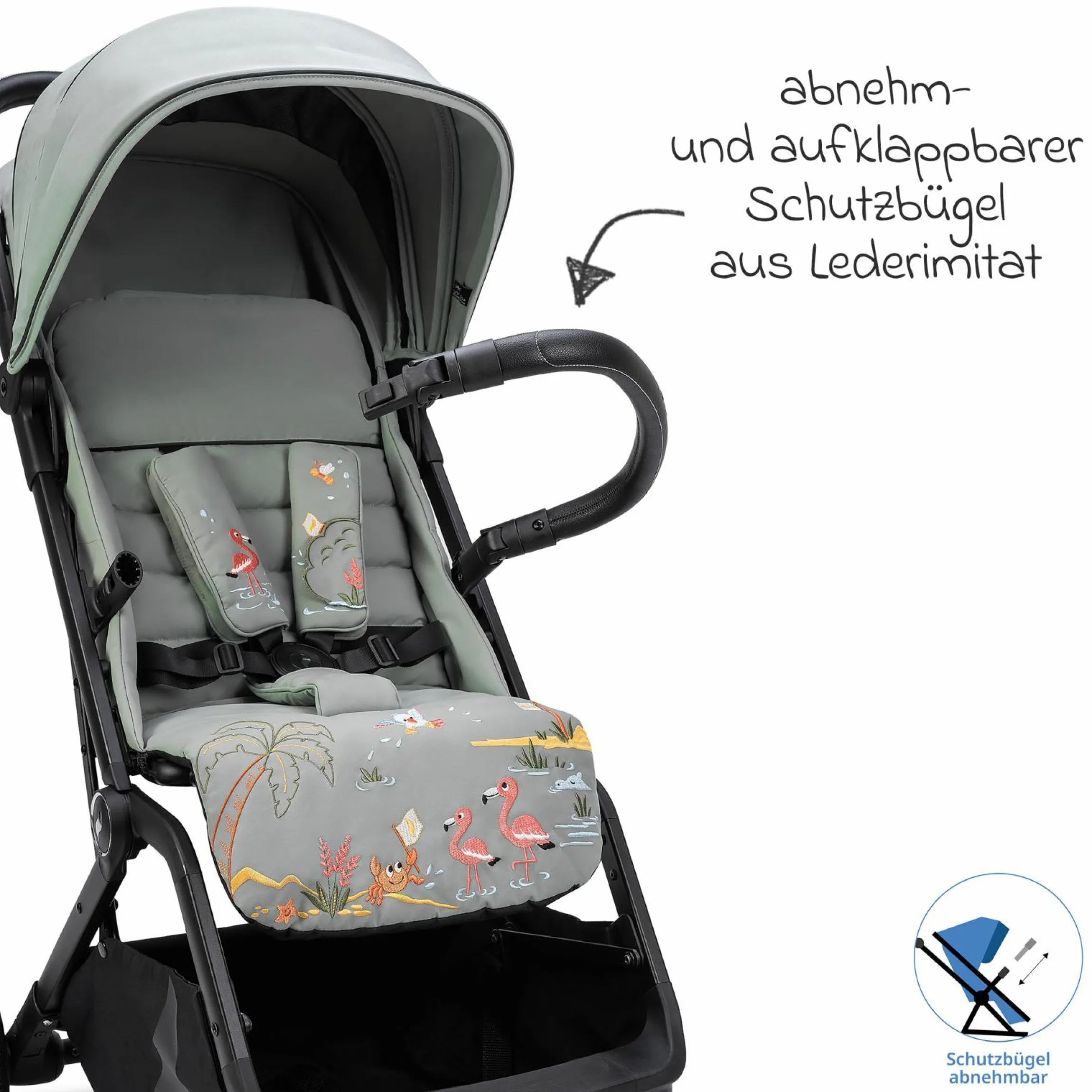 Reisebuggy & Sportwagen Boogy 2 bis 22 kg belastbar nur 7,5 kg mit Liegeposition & Regenschutz - Holiday