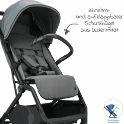 Reisebuggy & Sportwagen Boogy 2 bis 22 kg belastbar nur 7,5 kg mit Liegeposition & Regenschutz - Stone