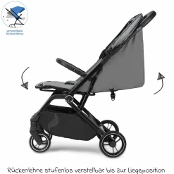 Reisebuggy & Sportwagen Boogy 2 bis 22 kg belastbar nur 7,5 kg mit Liegeposition & Regenschutz - Monster