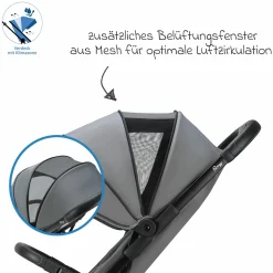 Reisebuggy & Sportwagen Boogy 2 bis 22 kg belastbar nur 7,5 kg mit Liegeposition & Regenschutz - Monster