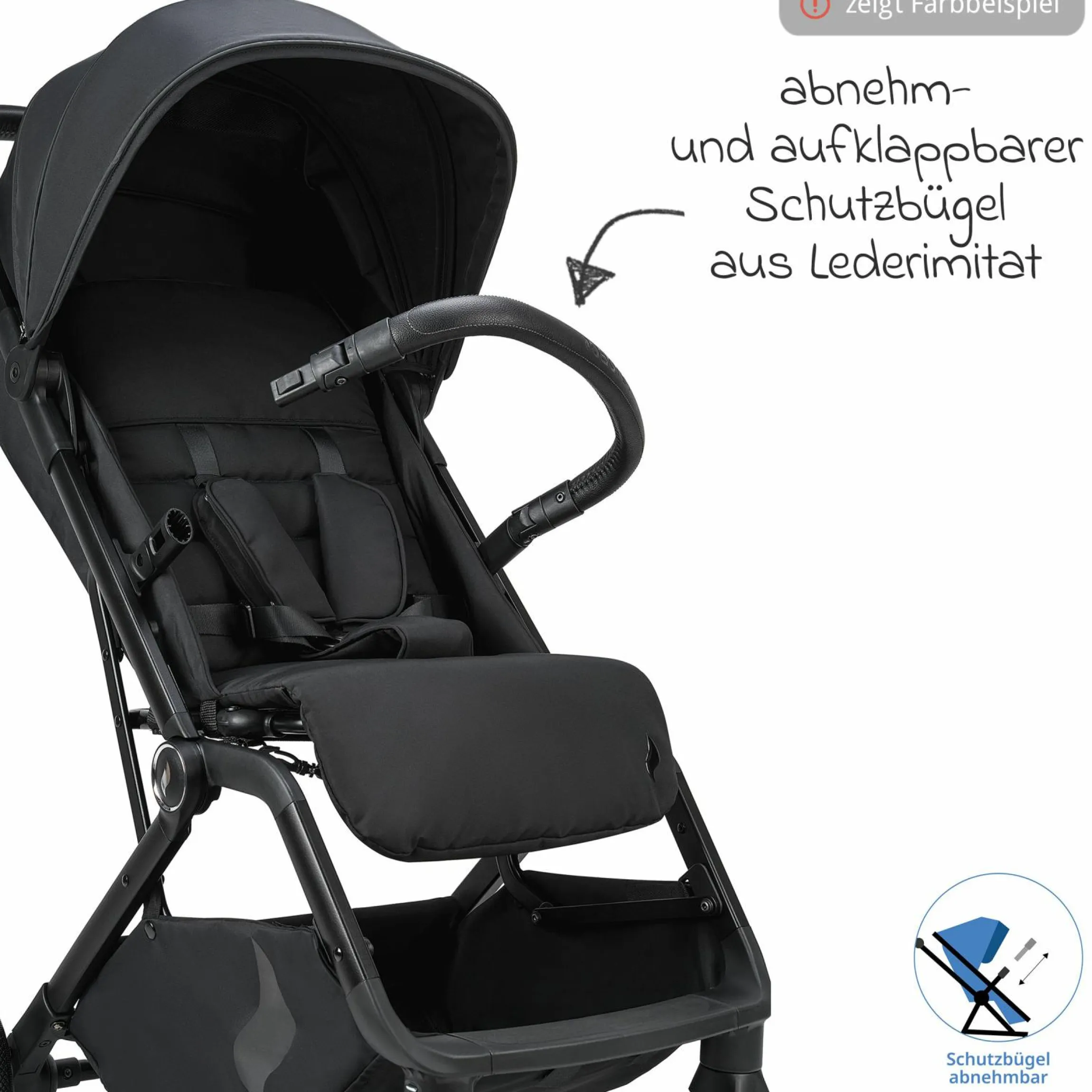 Reisebuggy & Sportwagen Boogy 2 bis 22 kg belastbar nur 7,5 kg mit Liegeposition & Regenschutz - Moss