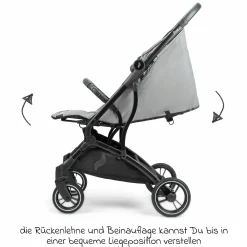 Reisebuggy & Sportwagen Boogy bis 22 kg belastbar nur 6,8 kg leicht inkl. Adapter, Regenschutz & Transporttasche - Monster