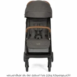 Reisebuggy & Sportwagen Pact Pro bis 22 kg belastbar mit Liegeposition nur 6,3 kg leicht inkl. Transporttasche, Adapter & Regenschutz - Cycle - Shell Grey