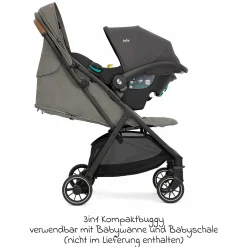 Reisebuggy & Sportwagen Pact Pro bis 22 kg belastbar mit Liegeposition nur 6,3 kg leicht inkl. Transporttasche, Adapter & Regenschutz - Pebble - Kollektion 2025