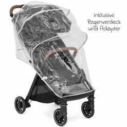 Reisebuggy & Sportwagen Pact Pro bis 22 kg belastbar mit Liegeposition nur 6,3 kg leicht inkl. Transporttasche, Adapter & Regenschutz - Shale - Kollektion 2025