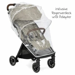Reisebuggy & Sportwagen Pact Pro bis 22 kg belastbar mit Liegeposition nur 6,3 kg leicht inkl. Transporttasche, Adapter & Regenschutz - Oak - Kollektion 2025